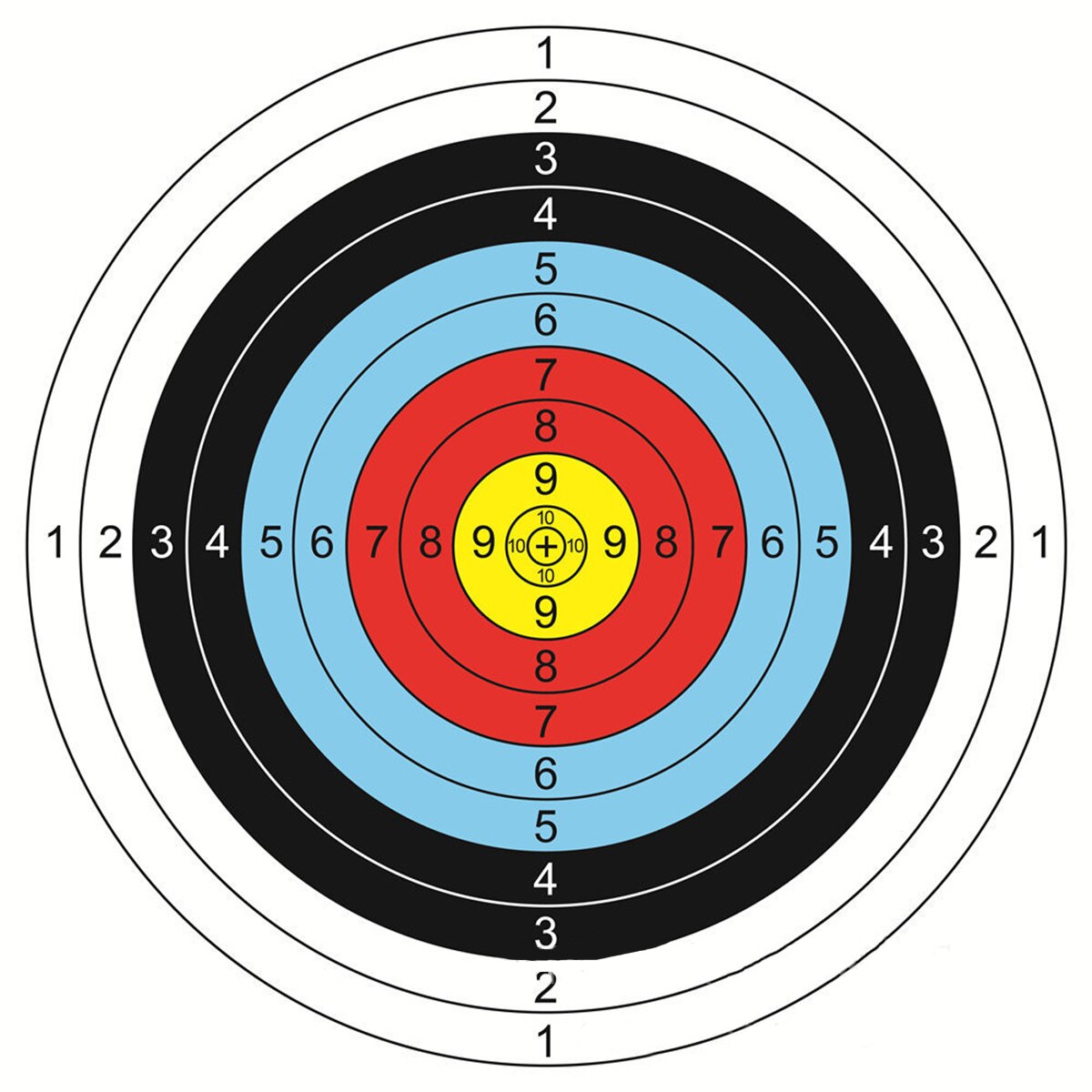 New 30pcs 40*40 cm Archery Shooting Target Paper Bow Hunting Archery Kit Standard Full Ring Single Spot Shooting Training Paper