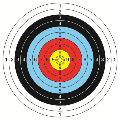New 30pcs 40*40 cm Archery Shooting Target Paper Bow Hunting Archery Kit Standard Full Ring Single Spot Shooting Training Paper
